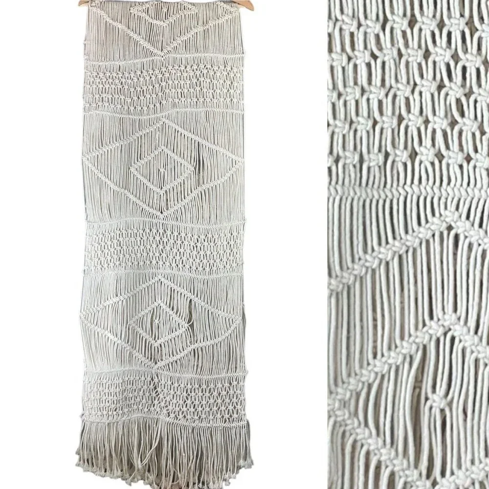 Macrame Table Runner Bohemian Home Decor Natural Cream 94